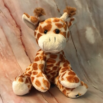 Noah's Ark Animal Workshop Giraffe Plush Stuffed 12” Rainbow Star On Paw W 