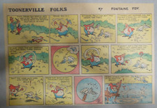 Toonerville Folks Sunday by Fontaine Fox from 4/13/1941 Size: 11 x 15 Color Page