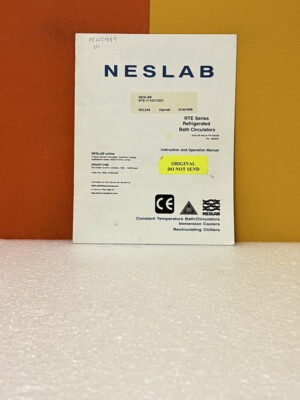Neslab 000258 RTE-111/211/221 RTE Series Refrigerated Bath Circulators ...