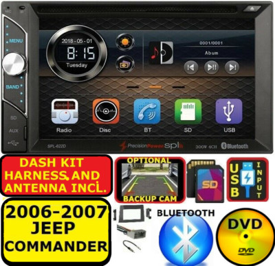 2006 2007 06 07 JEEP COMMANDER BLUETOOTH CD/DVD USB AUX CAR RADIO STEREO PACKAGE