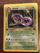 Pokémon TCG Arbok Fossil 1st Edition 31/62 Uncommon 60 HP Regular English