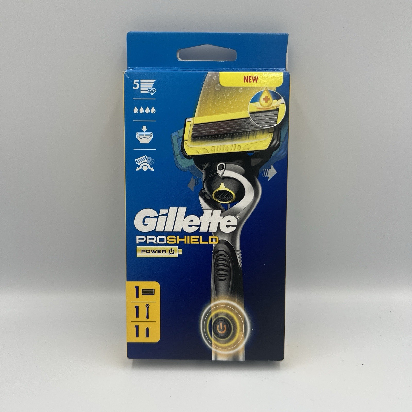 Gillette PROSHIELD POWER Mens Shaving Razor - 1 Razor + Battery - New & Sealed