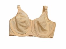 Vintage Bali 0180 Underwire Bra 34D Beige Floral Embroidered 80s 90s