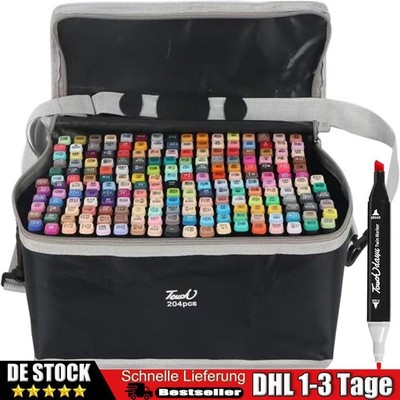 204 Farben Kunst Zeichnung Marker Set für Kinder Erwachsene Dual Tip Marker