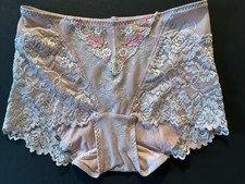 Vintage OMOTHE Korean Pink Flower Embroidery Lace Net XSMALL US Size 4-6