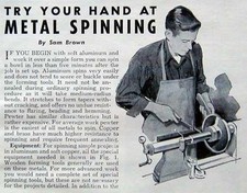 Metal Spinning 1954 How To Info  Making Forming Tool PLANS