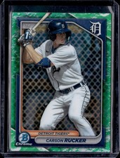 2024 Bowman Carson Rucker Chrome Prospects Lunar Glow Refractors 1st Bowman
