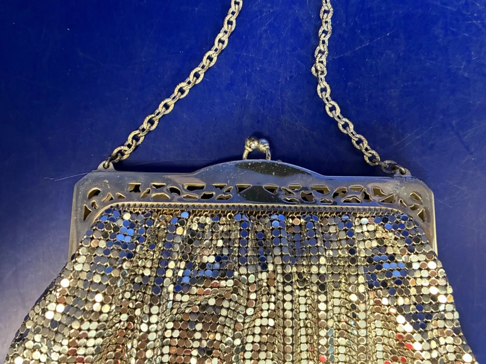 BOLSO DE MALLA PLATEADA VINTAGE WHITING & DAVIS Foto 4 de 4