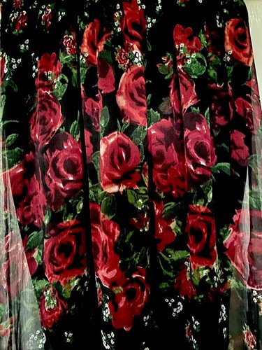 River Island Pretty Floral Cold Shoulder Flowing Long Dress Size 10 - Picture 3 of 10