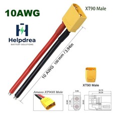 XT90 Male Connector Plug Lead Li-Ion Ebike Battery Charge Cable 10 AWG 100MM RC