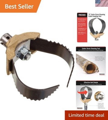 3'' Industrial Grade C-Cutter Drain Tool - Quick Installation for Tough Blockages