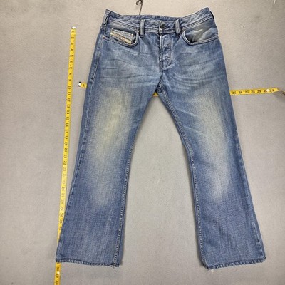 Diesel Zathan Jeans Mens 32x32 (Fits 29x32) Blue Med Wash Bootcut