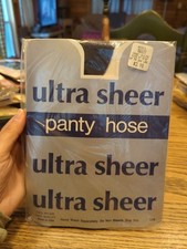 New Vintage Ultra Shear Pantyhose Navy Blue Fits 5 Ft To 5'8 And 100 To 160 Lb