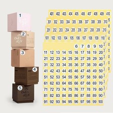 7500 PCS 1-500 Round Number Stickers 0.4in Labels Self Adhesive 15 Sets, New USA