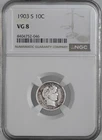 1903-S  10C BARBER SILVER DIME  SAN FRANCISCO  NGC VG8 #8404752-046