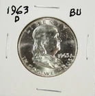 1963-D Franklin Half Dollar BU 90% Silver #C2 "spots"