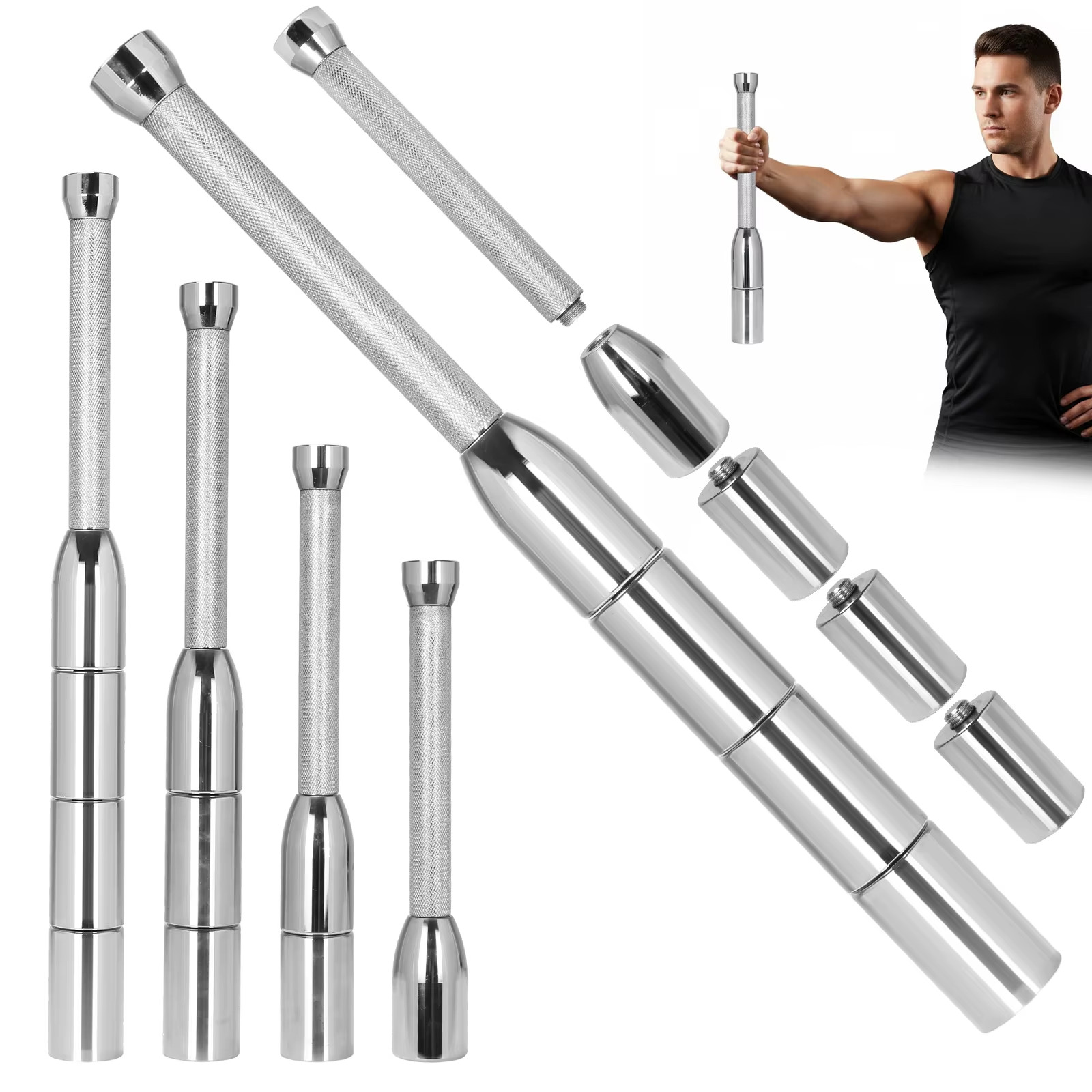 Adjustable Dumbbell Multi-Purpose Strength Training Macebell Clubbell Wear Resis