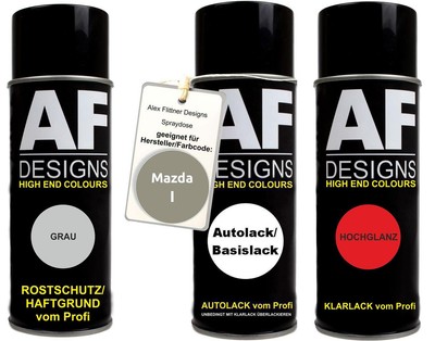 Spraydose Set für Mazda I Light Nordicgreen Metallic Autolack Klarlack Grundieru