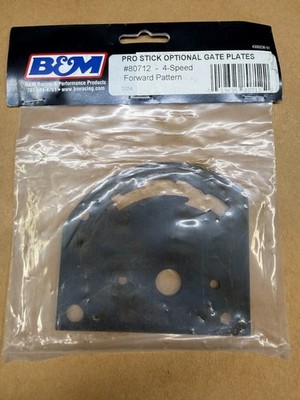 B&M PRO STICK SHIFTER PLATE  80712; 4-Speed Forward Gate Plate for 4 Speed Auto