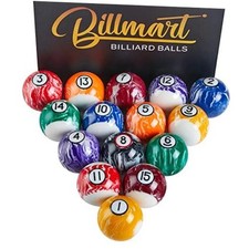 Billiard Balls Set 16 Pool Table Balls - Marble Premium - Premium
