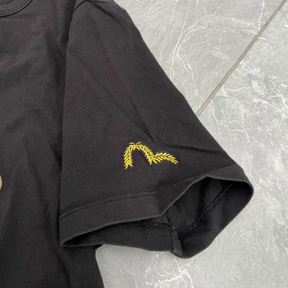 Camiseta EVISU DONNA Seagull Logo Marrón Para Mujer Talla 34-36 Japón Streetwear Y2K Foto 3 de 4