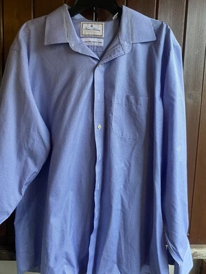 Brooks Brothers Luxury 140s Supima Cotton Regent Fit Shirt 17.5 Blue Check - Image 1 of 4