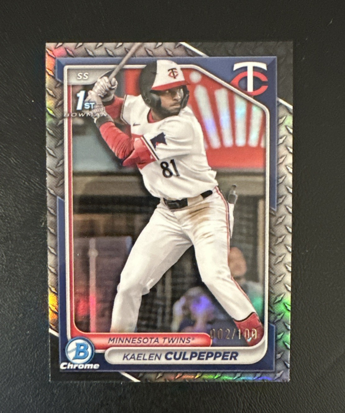 2024 Bowman Chrome Kaelen Culpepper 1st Bowman Steel Metal Refractor /100