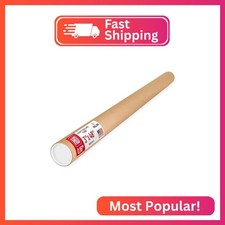 3" x 48" Heavy-Duty Reinforced Cardboard Mailing Tube, Pack of 1 Tube with 2 Cap