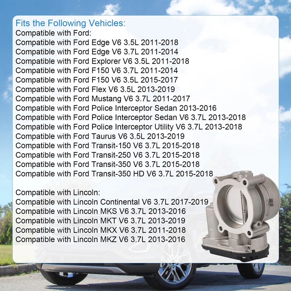 Nuevo cuerpo del acelerador AT4Z-9E926-A para Ford Flex F-150 Taurus 2015 2016 2017 3,5 L Foto 3 de 4