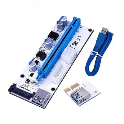 1X to 16X extension cable, three power interface DC-DC 008S riser card