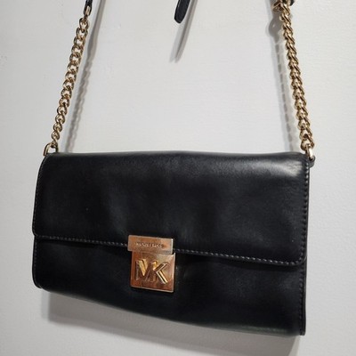 Michael Kors Mindy Medium Convertible Satchel Crossbody Bag Black