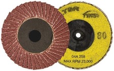 Walter Twist Quick Change Metal Surface Finishing Abrasive Flap Disc, 2-1/2" Dia