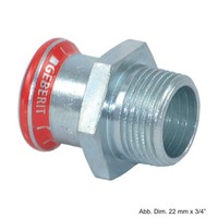"Geberit Mapress C-Stahl ÜBergangsstüCk Ag, 15Mm X 1/2\""