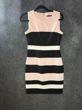 TOMMY HILFIGER Pink, Black, and White Block Shift Dress Striped Sheath Dress  4
