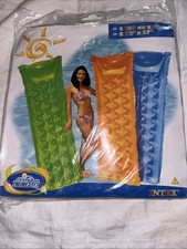 INTEX The Wet Set Swim Pool Air Mat Raft Float 72"X27" New 2004 59718 Blue