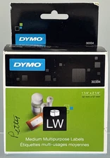 1000 Dymo LabelWriter WHITE Address Labels 1 1/4” x 2 1/4” 30334. Free Shipping!