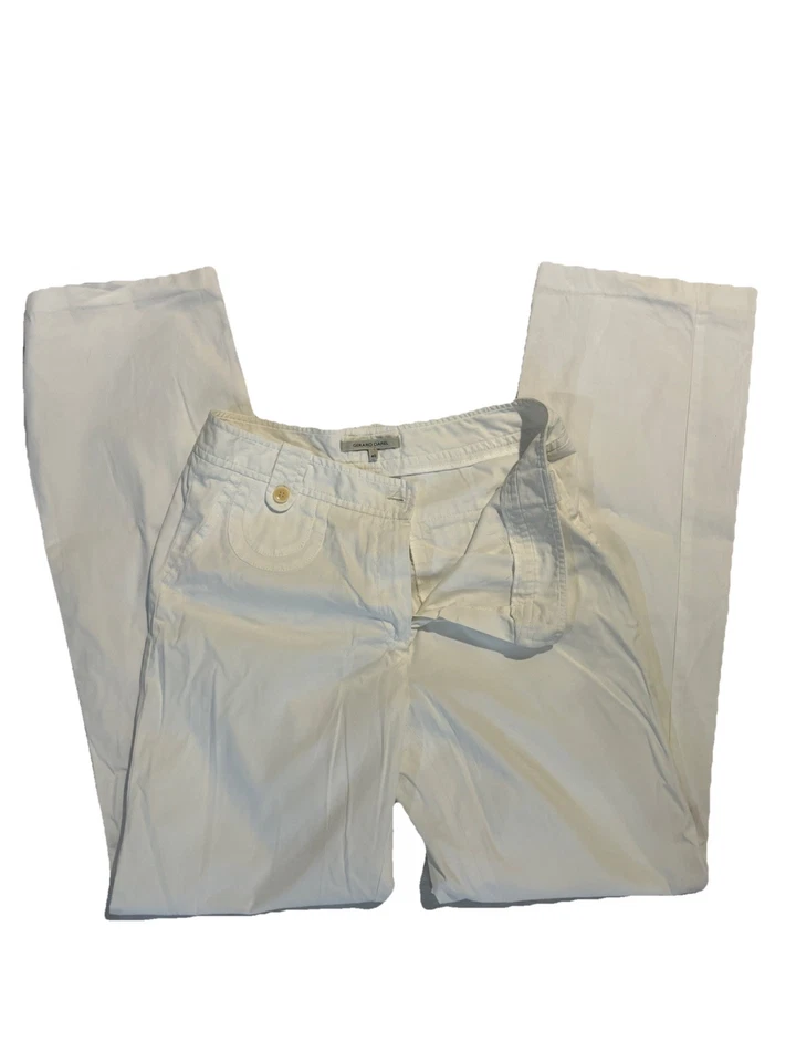 PANTALON BLANC CHINO FEMME GERARD DAREL TAILLE FR 40 SUPER ETAT - Photo 4/4