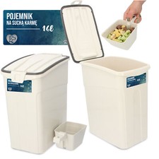 Futtertonne 16 l Futter Beh&auml;lter Futterbox mit Deckel Spender Hund Futtereimer