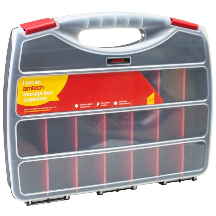 Storage Box Screw Box Organiser Craft Hardware 23 Compartment Remove Dividers