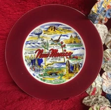 Vintage Small New Mexico State Plate Homer Laughlin USA Cavalier Eggshell China