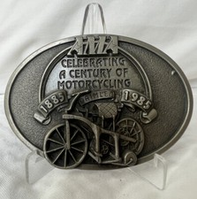 VTG Harley Davidson Belt Buckle 1985 Made Exclusively for AMA Celebrating 100y