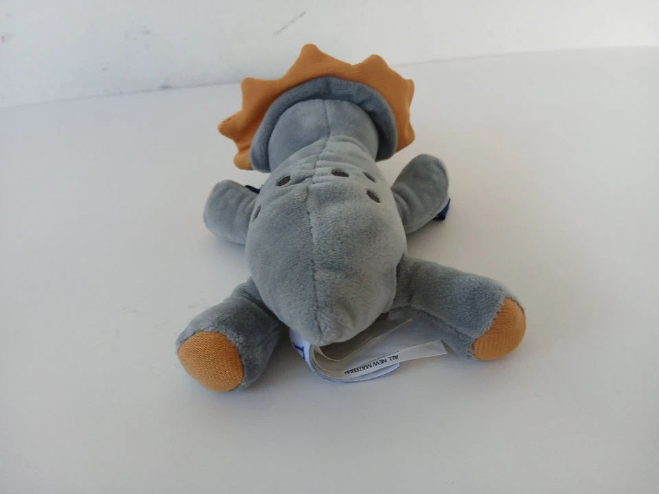 Dr. Brown’s Porta Chupetes Clip Dinosaurio Triceratops Gris Mini Peluche Bebé Juguete Foto 4 de 4