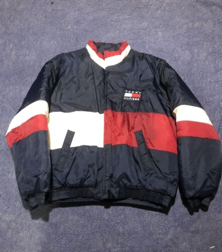 1990s Tommy Hilfiger Puffer Jacket XL Vintage Y2k