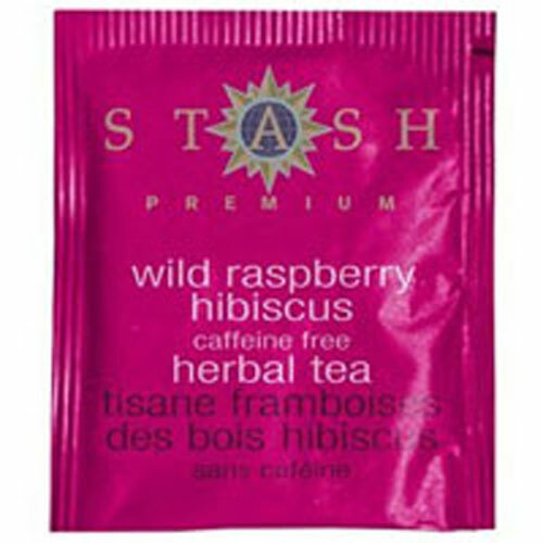 Wild Raspberry Hibiscus Tea Caffeine Free  20 Bags By Stash Tea