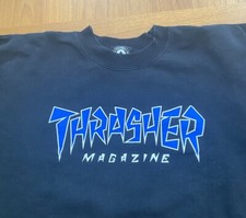 Thrasher Magazine Sweatshirt Jagged Logo  Bla...