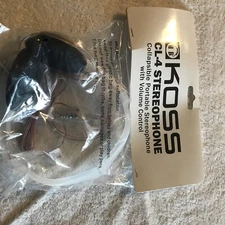 NEW Sealed Koss CL-4 Clear Transparent Stereophone Headphones 3.5mm Jack 32 Ohms