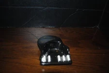 Vintage 50s Melomine Black Ceramic Ashtray about 5 by 5