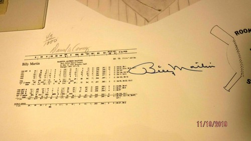 BILLY MARTIN Signed & Authenticated Limited Ed. (18X24)Photo/Print- #43 of 1,000 - Picture 5 of 5