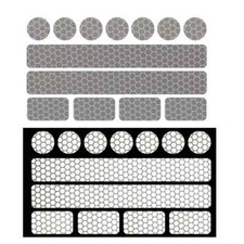 13 Stickers Mixed Reflective for Render Visible Pushchairs, Bike, Moto, Helmet