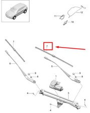 Porsche Macan 95b Scheibenwischerarme vorne 95B998002 95B.998.002 NEU ECHT